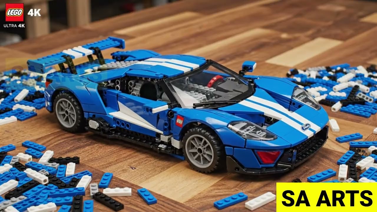 LEGO ASMR 🧱 Satisfying Technic Supercar Build No Talking ASMR Relax Your Brain 🧠 | Stop Motion 4K