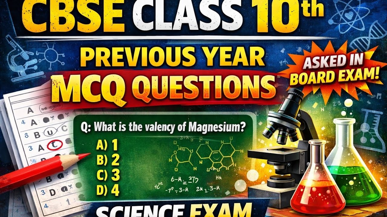 Previous Year Science Question CBSE CLASS 10TH MCQ