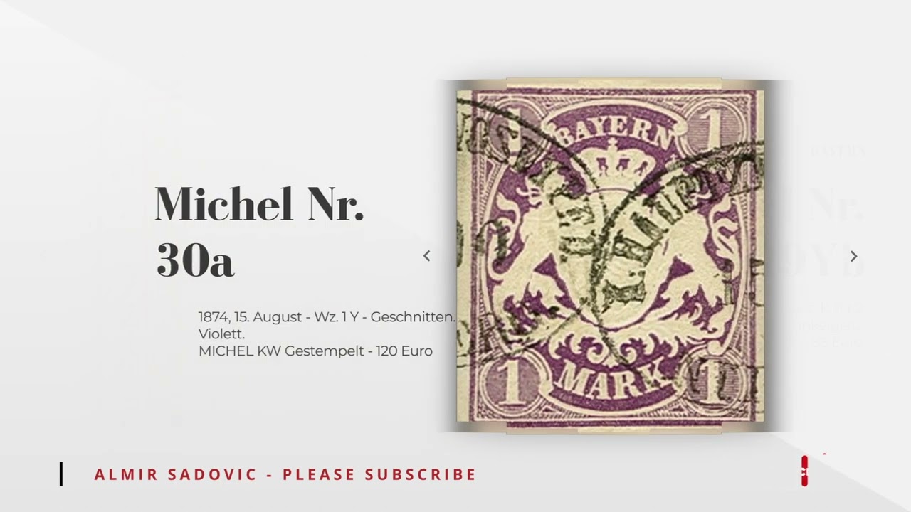 OLD GERMANY 1873-75 BAYERN BAVARIA STAMP OVERVIEW Part 4 #stamps #trading #hobby #collection #money