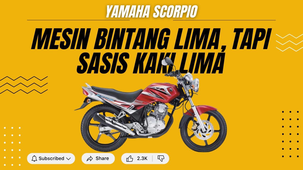 YAMAHA SCORPIO 225 MESIN TRAIL DI TUBUH STREET BIKE MEMBONGKAR DOSA GEOMETRI DAN KEJAYAAN MESIN 5BP!