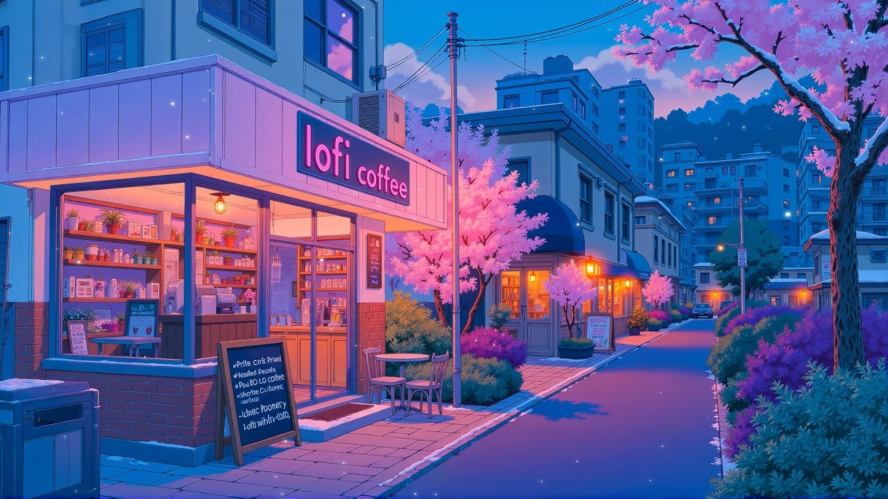 Gentle Spring ☕ Cozy Coffee Street to Relax Your Mind 🌸 Lofi HipHop ~ Chill Beats for Study