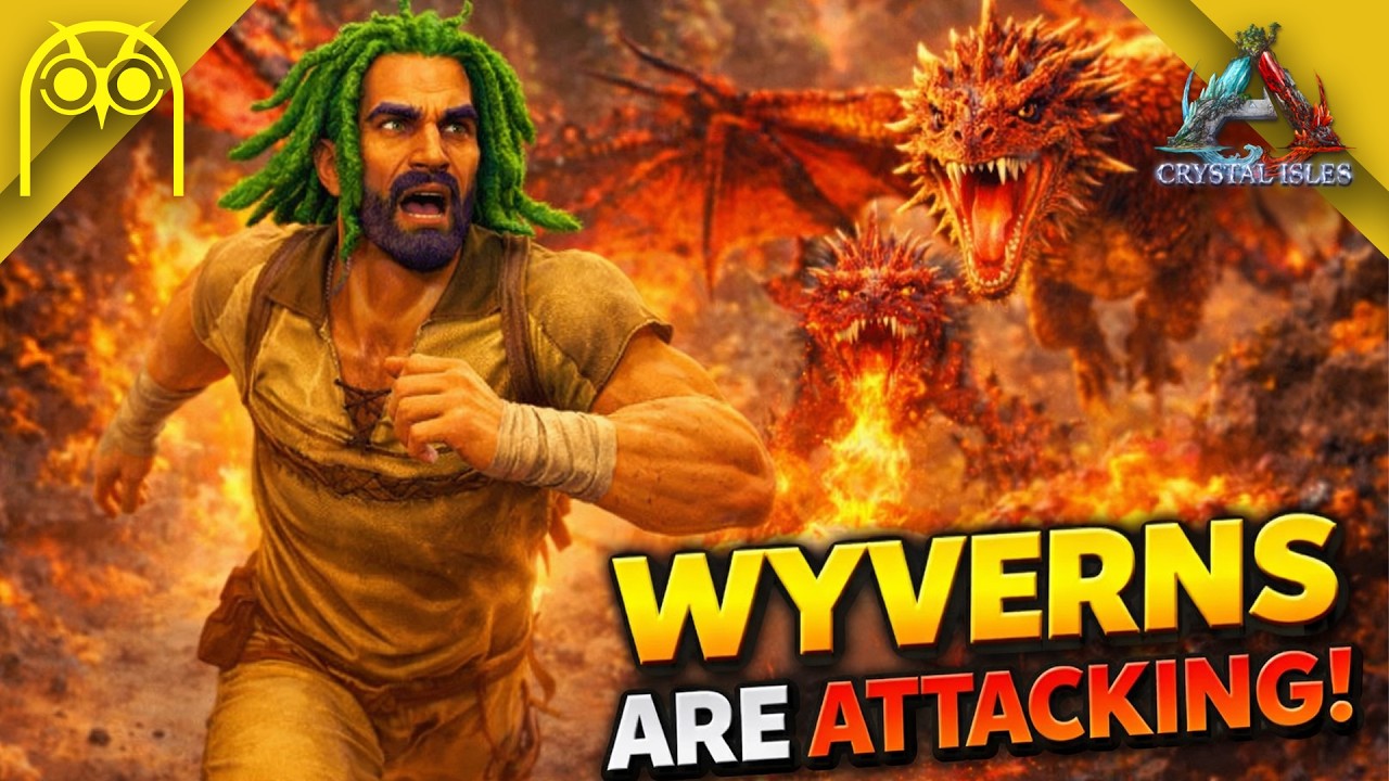 Wyverns Just Attacked Me Out of NOWHERER!  - ARK Crystal Isles [E6]