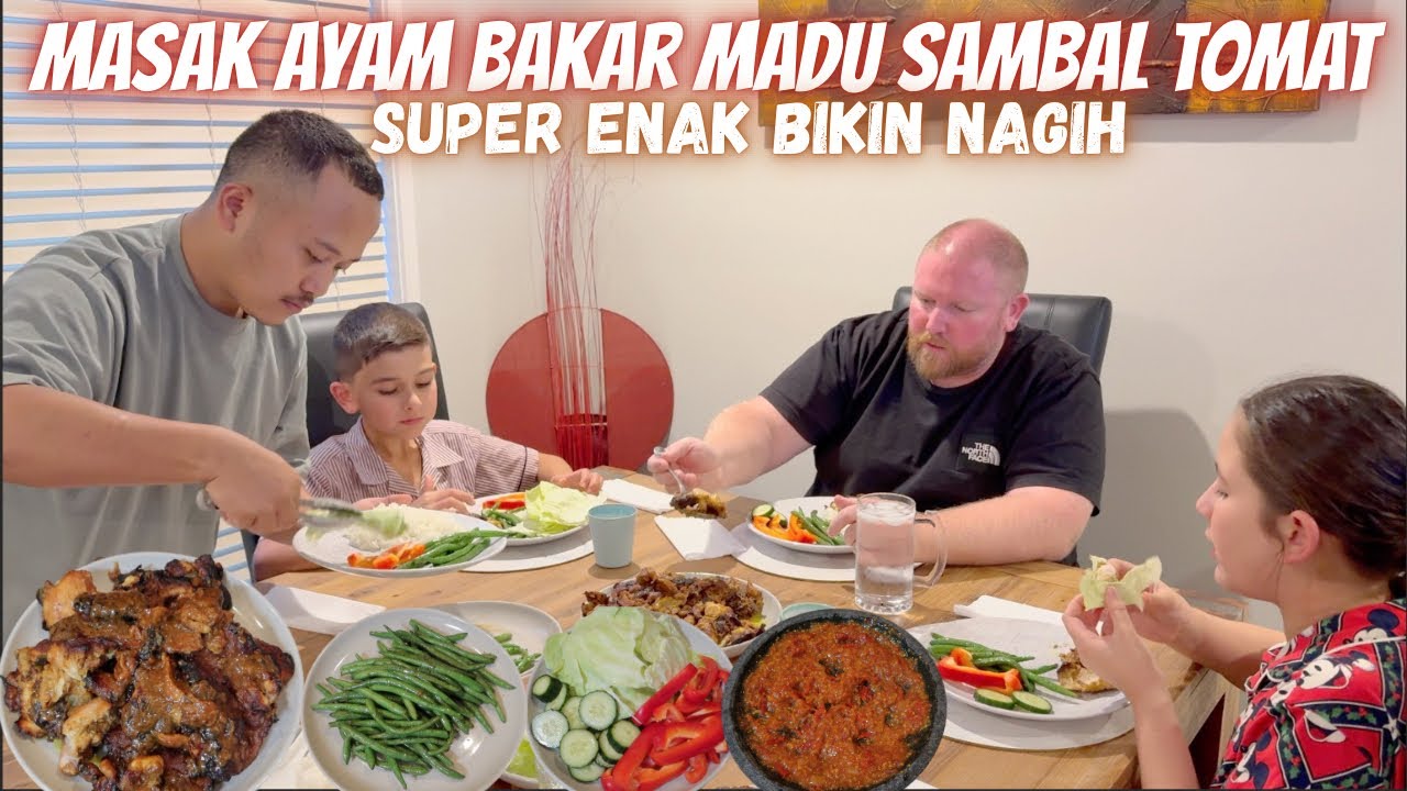 AYAM BAKAR MADU SAMBAL TOMAT, TUMIS BUNCIS DAN LALAPAN