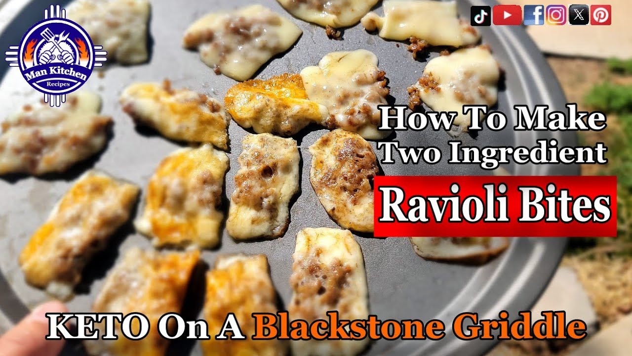 How To Make Two Ingredient Keto Ravioli Bites On A Blackstone Griddle