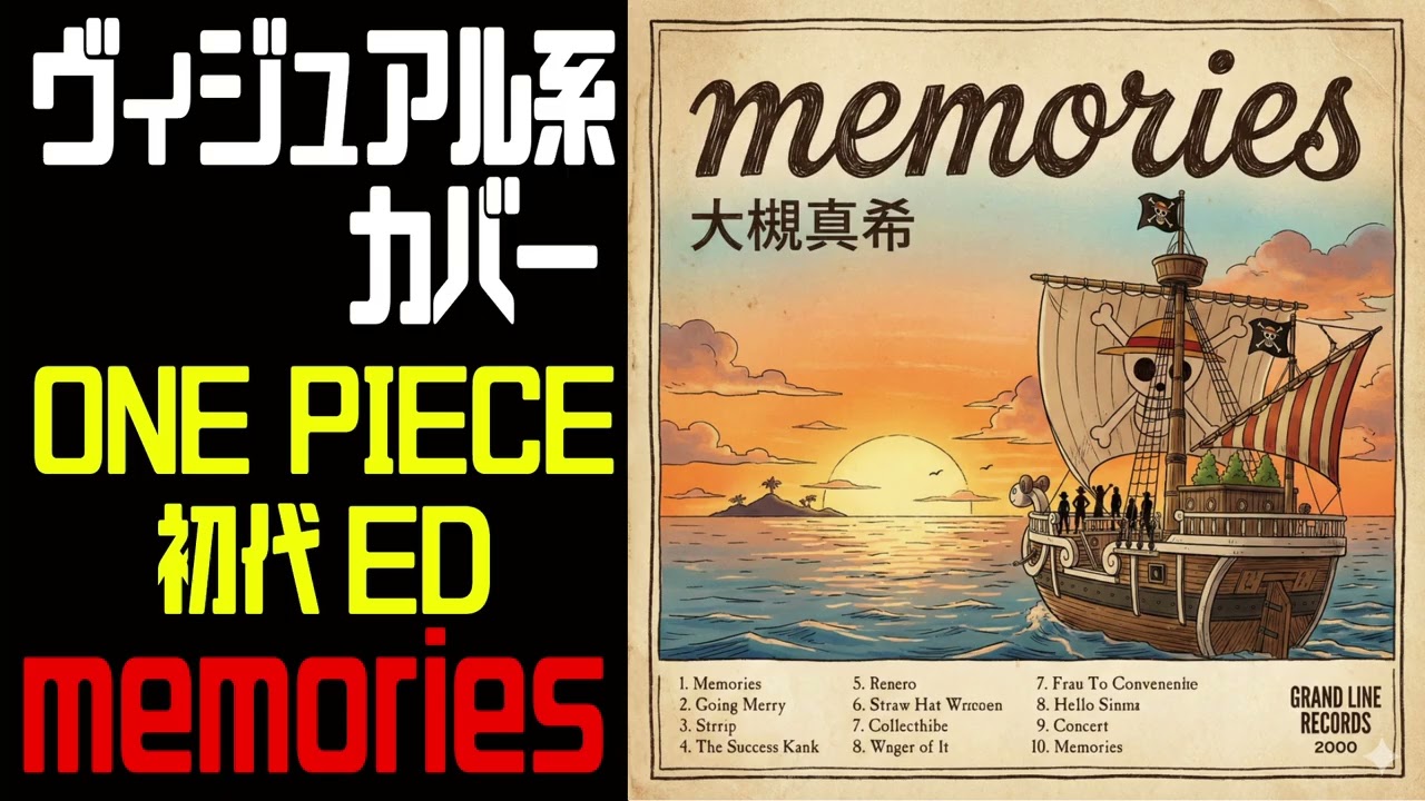 大槻真希様のmemoriesをヴィジュアル系バンドが爽やかにCOVERしてみた。「ONE PIECE」S1 ED【Visual kei COVER】