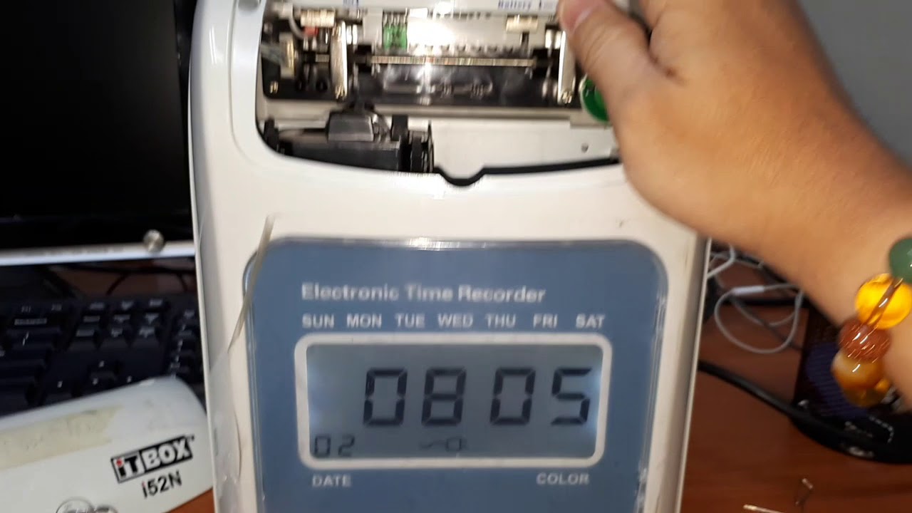 Punch Card Machine Set Time & Date / Masa dan Tarikh | I52N