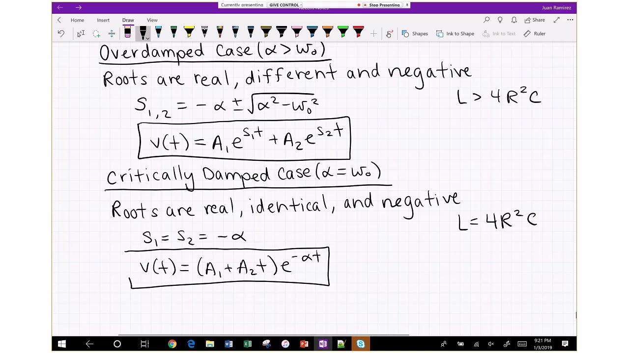 EE 2715 - Second-Order Circuits: Source-Free Parallel RLC Circuits
