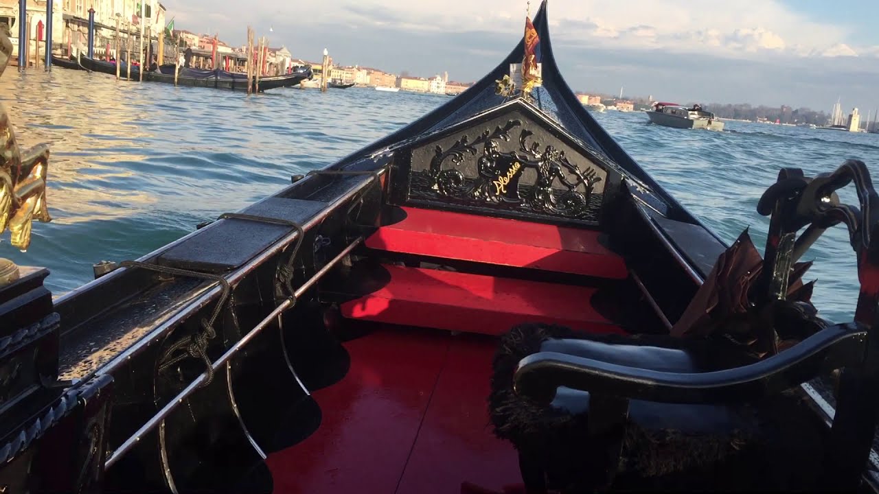 Romantic Gondola Ride on Canals in Venice, Italy