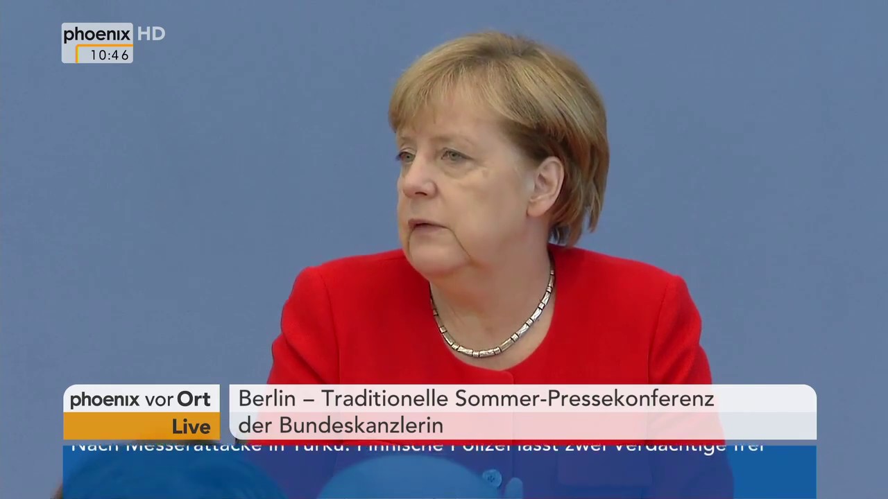 Sommer-Pressekonferenz mit Bundeskanzlerin Angela Merkel am 29.08.17