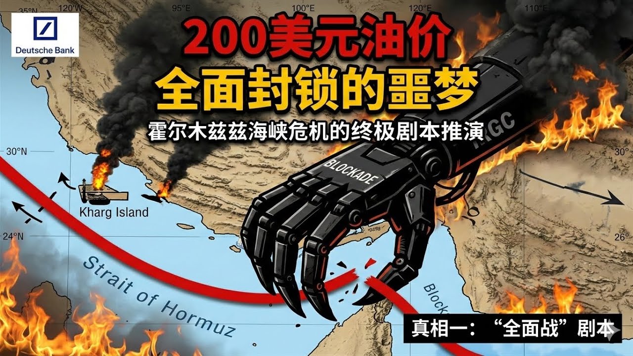 油价200美元警报：霍尔木兹海峡正在发生什么？｜霍尔木兹海峡危机：油价、战争与全球能源秩序｜德银推演200美元油价：能源危机的底层逻辑