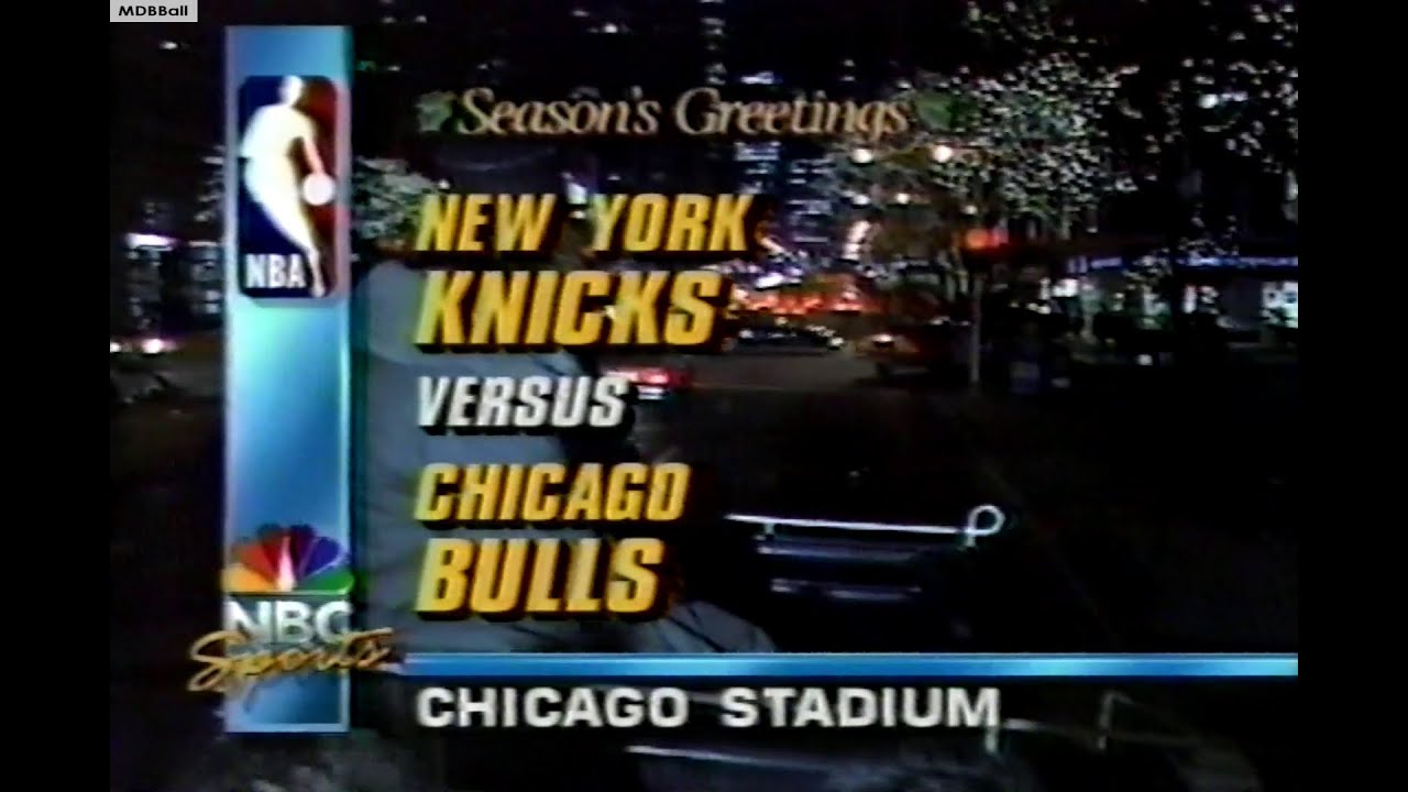 NBA On NBC - Knicks @ Bulls Christmas Day 1992 Highlights