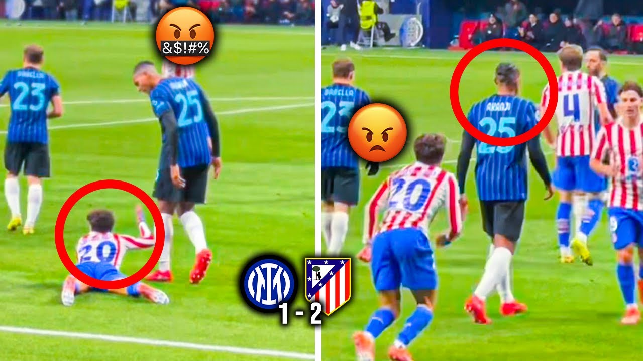 Giuliano Simeone VS Akanji &ndash; Полный момент драки после шокирующего столкновения