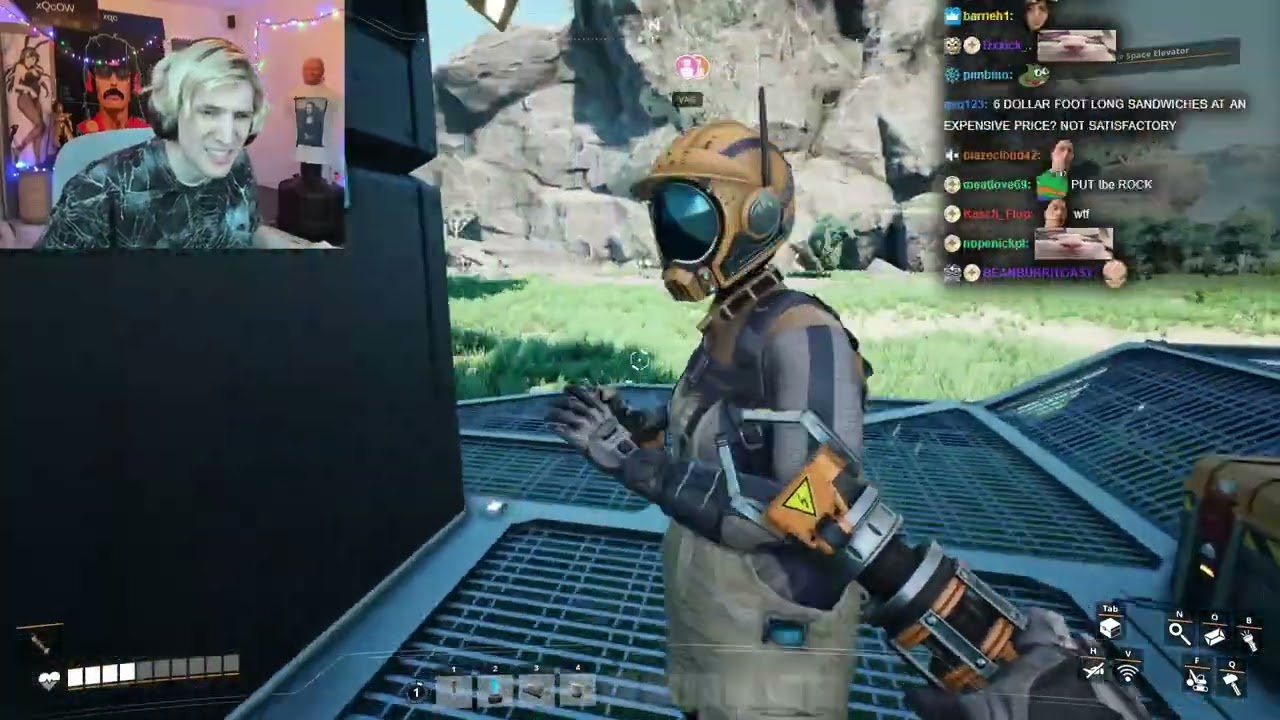 xQc Conquers an Alien Planet with Poke & Gigi | SATISFACTORY