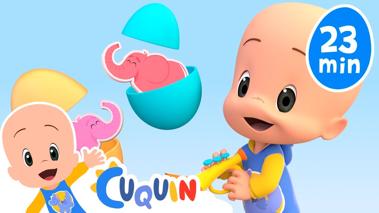 Huevos sorpresa de Cuquín: Aprende los números y colores | Caricaturas y dibujos animados para bebés