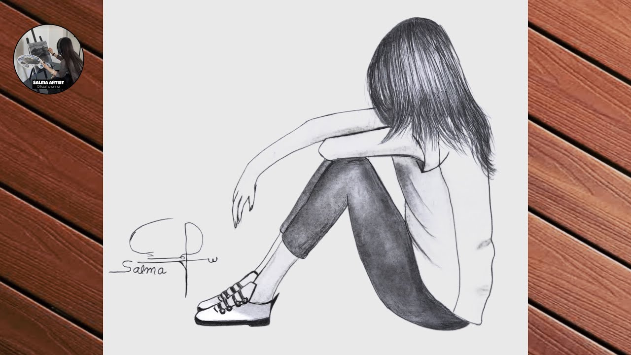 Beautiful Girl Pencil Sketch | Realistic Portrait Drawing
