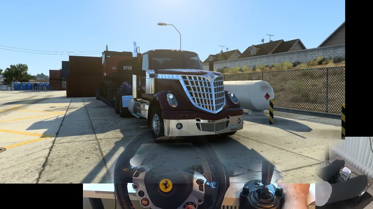 American Truck Simulator - POV Driving an excavator in Arizona! Steering Wheel + shifter gameplay