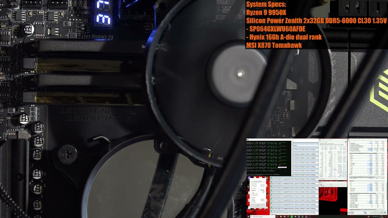 Silicon Power 2x32GB DDR5-6000 CL30 overclocked to DDR5-6400 CL30 on MSI X870 Tomahawk