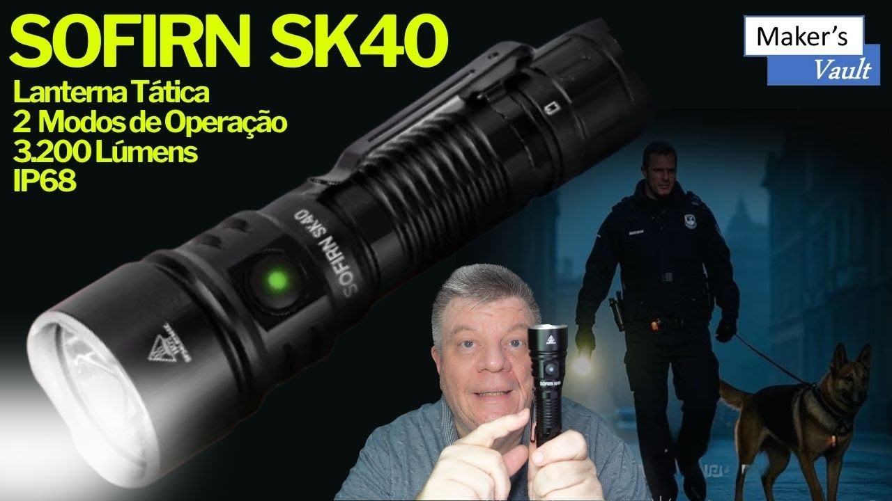 Lanterna Sofirn SK40 Review: 3200 Lúmens, 2 Modos de Operação e IP68