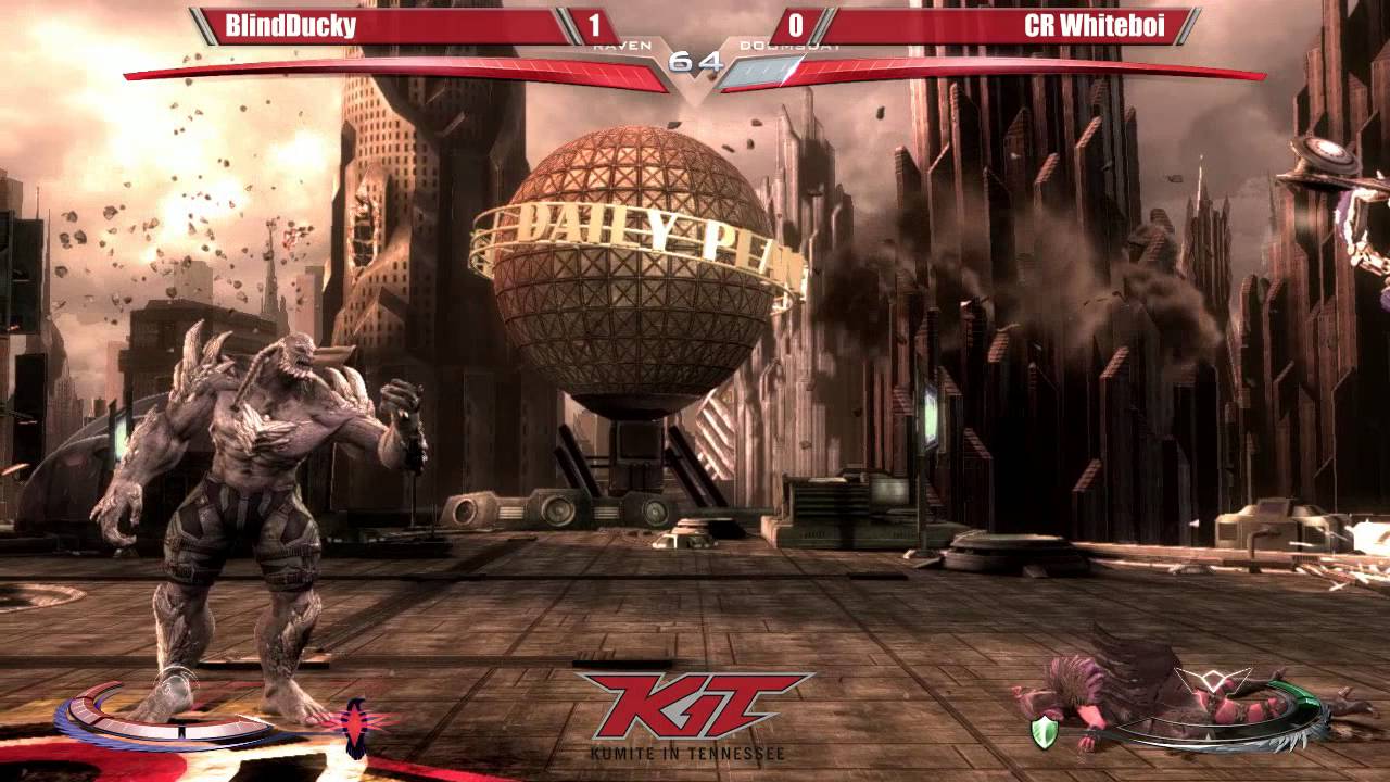 Injustice @ KIT15 - BlindDucky (Raven) vs CR Whiteboi (Doomsday) [720p/60fps]