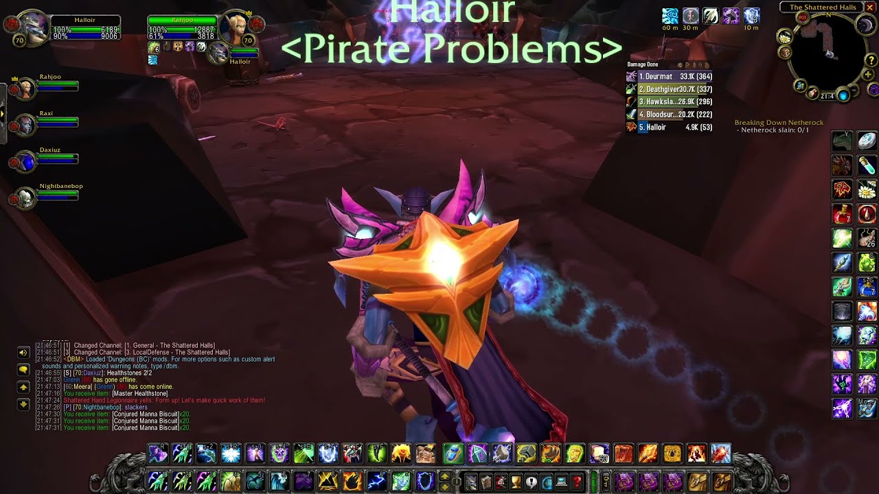 WoW Tbc - The Shattered Halls HC run and basic tactics