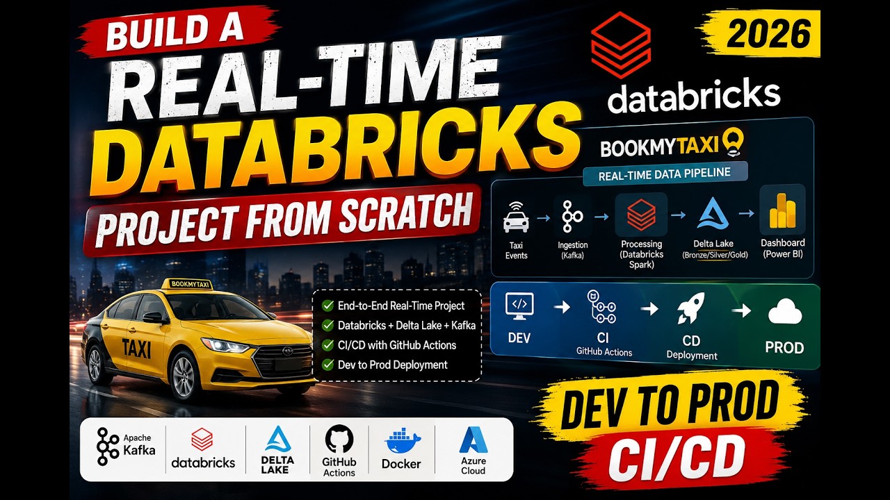 Создание Databricks-проекта в реальном времени с нуля | CI/CD для BookMyTaxi от разработки до про...