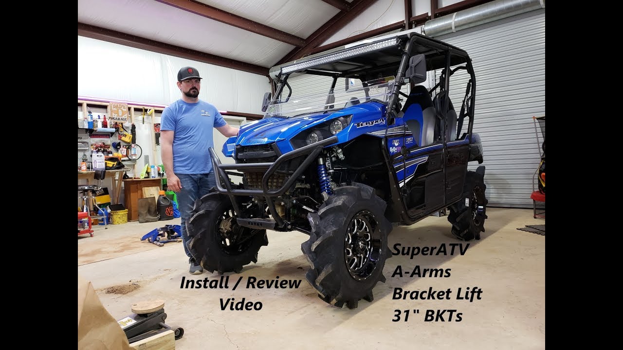 Подъем кронштейна Kawasaki Teryx SuperATV и установка А-образных рычагов с высоким клиренсом