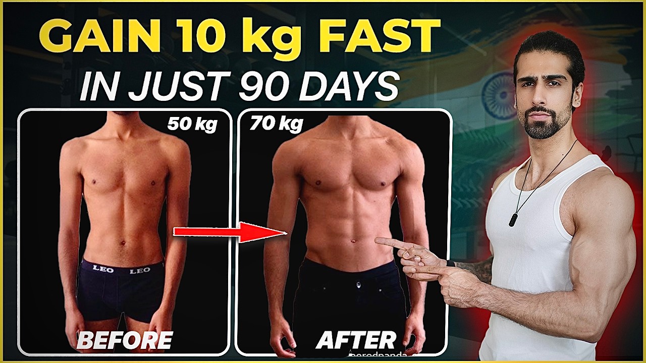 Gain 10 kg FAST in Just 90 Days | Full Workout & Diet Plan (Skinny to Muscular)