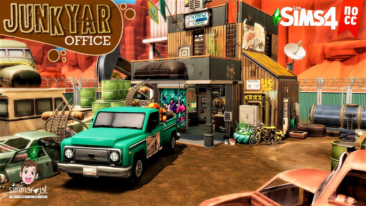 Living in a JUNKYARD 🚗🏗 | The Sims 4 (NOCC) Stop Motion Build
