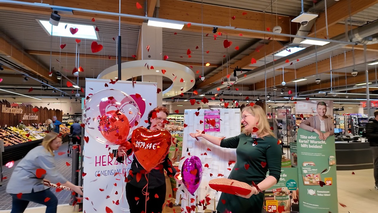 Pfandbons gegen den Krebs: REWE Lahnstein spendet über 5750 Euro an Herzkissen