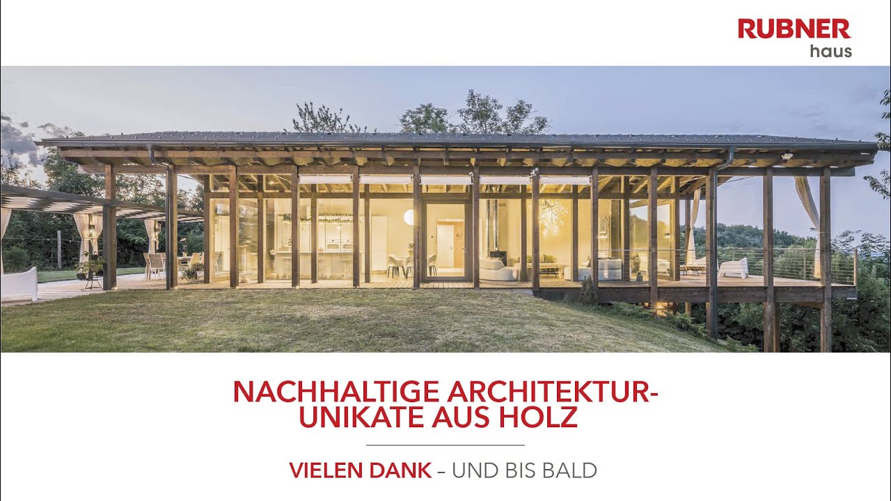 Architekturgespräch Online mit RUBNER HAUS: Nachhaltige Architektur-Unikate aus Holz