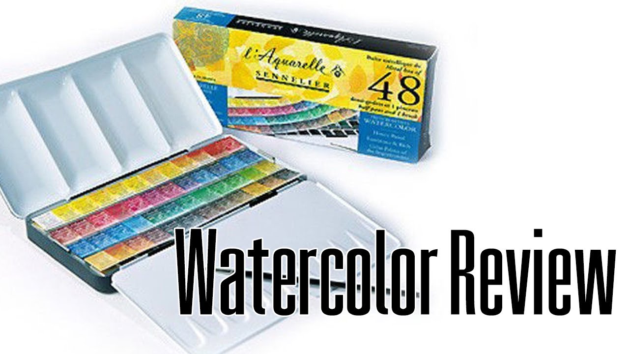 Sennelier watercolor paint review 24 and 48 sets, brushes and a heat craft tool!