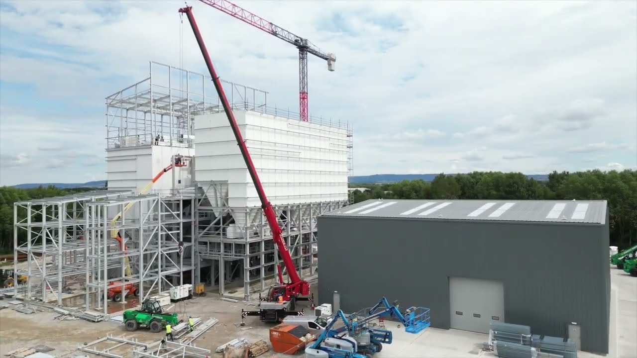 The construction of the new Feed Mill Building  for I'Anson Bros
