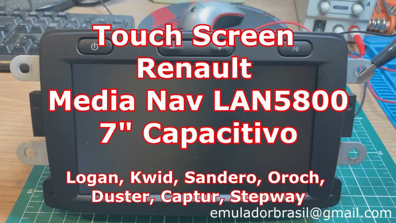 Troca de Touch Screen (Tela Toque) Renault Media Nav LAN5800 Desmontagem Venda Logan Sandero Kwid