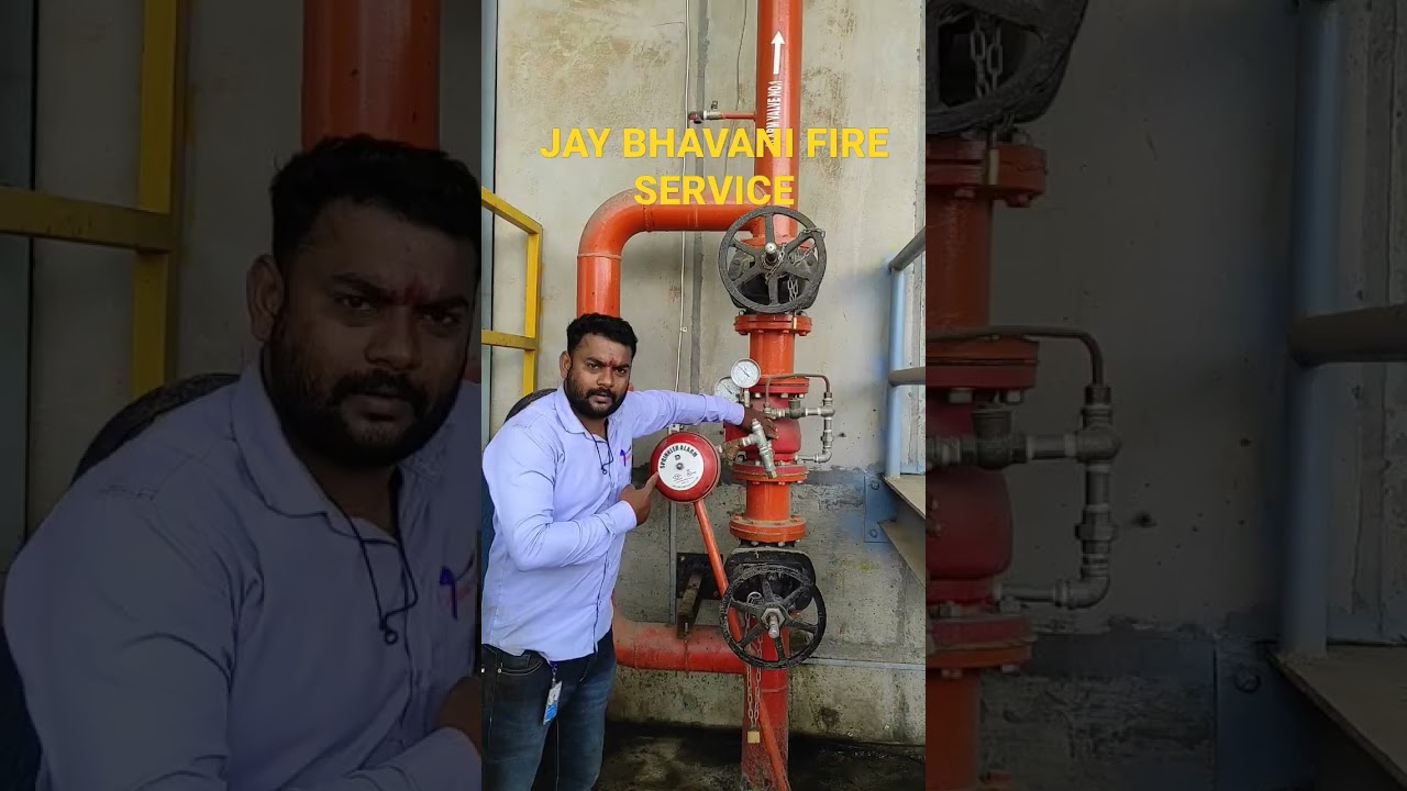 fire sprinkler line testing and charging.