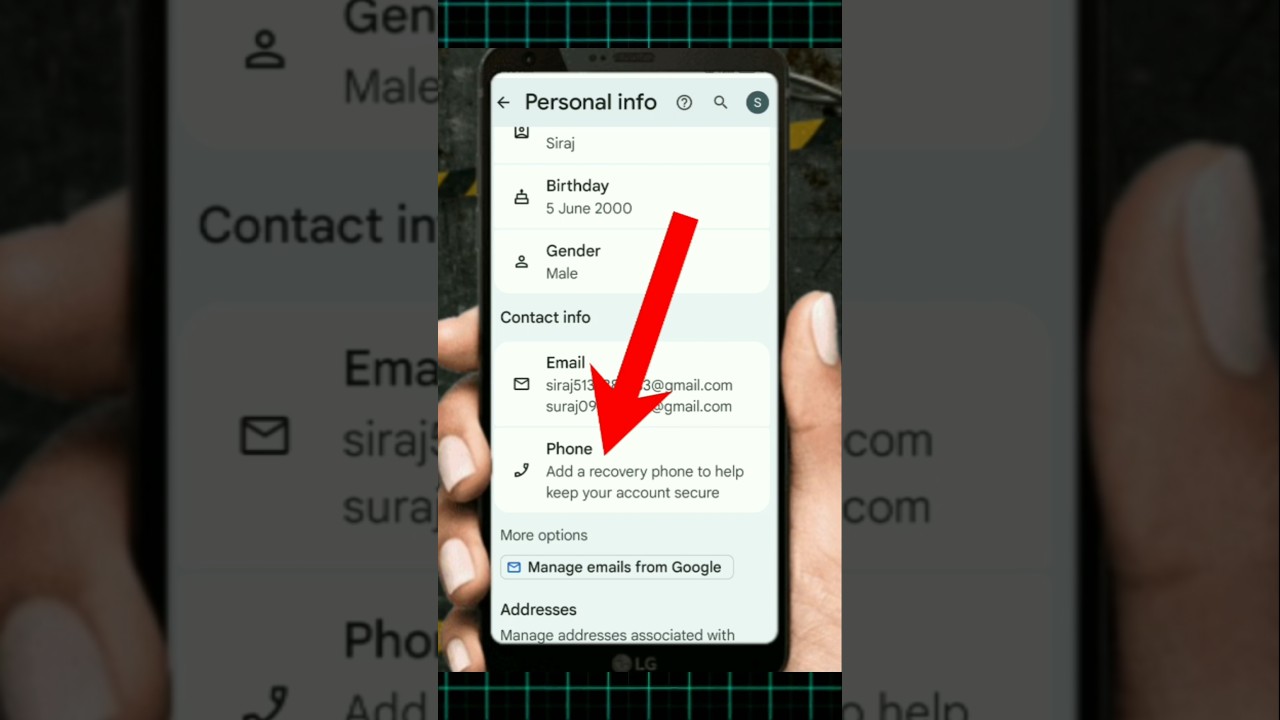 Gmail id me phone number kaise add kare || How to add phone number in gmail account 