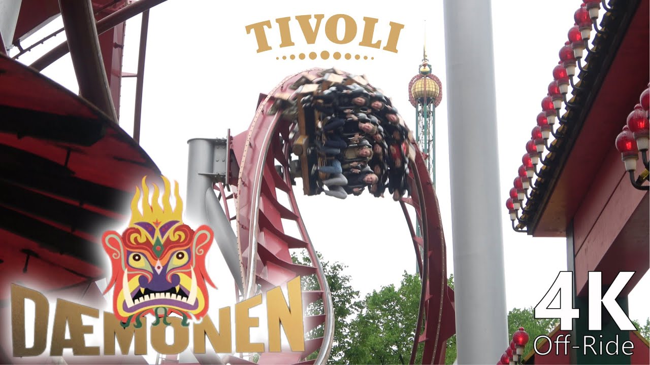 Daemonen - 4K UHD Off-Ride - Tivoli Gardens - B&M Floorless Coaster - Cinematic
