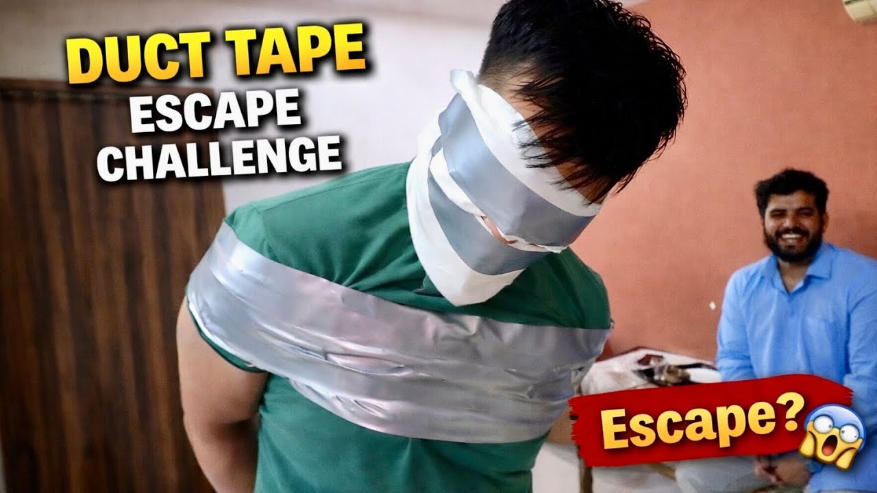 Duct Tape Escape Challenge 😳 Extreme Hogaya ☠️