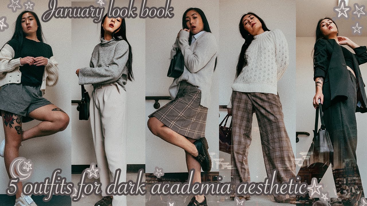 5 Dark Academia-inspired Outfits | January Look Book 🤍🤎🖤