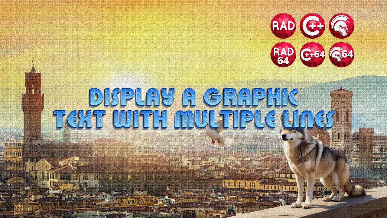 Display a multiline graphic text in a Delphi FireMonkey project