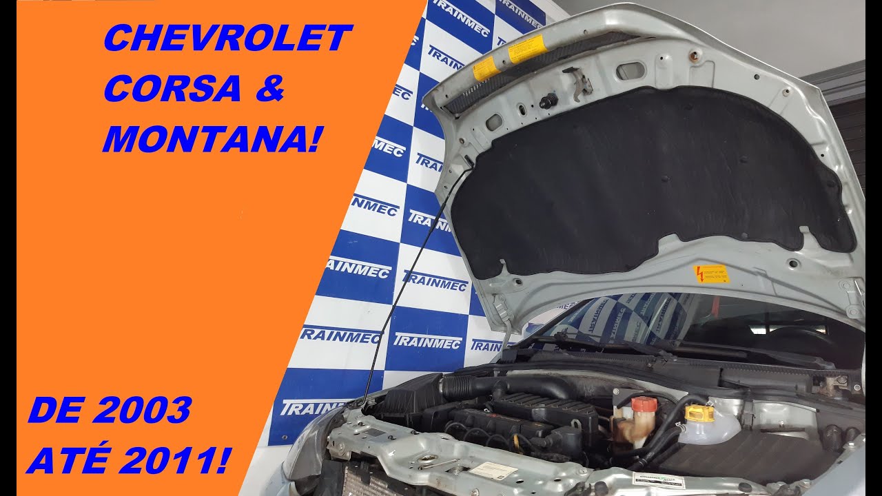 Forro de Capô Chevrolet Corsa Montana 2003 a 2011 - Manta Resina Betuminosa Autoadesiva + Presilhas!
