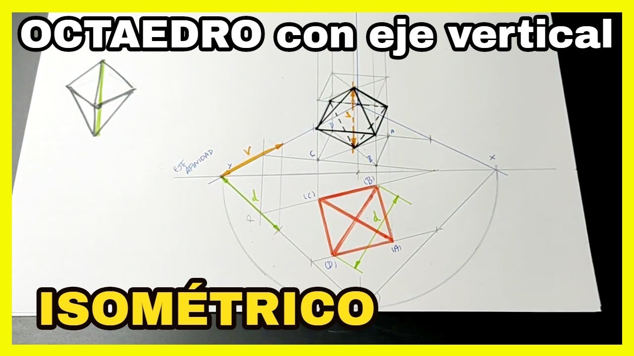 ISOMÉTRICO - octaedro con [EJE VERTICAL ⬇️]