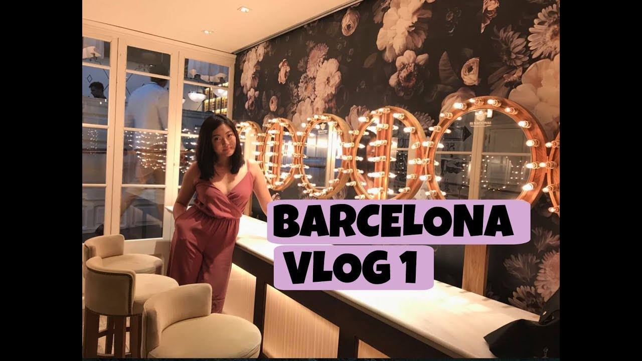BARCELONA VLOG- HOTEL ROOM TOUR, POOL, DINNER
