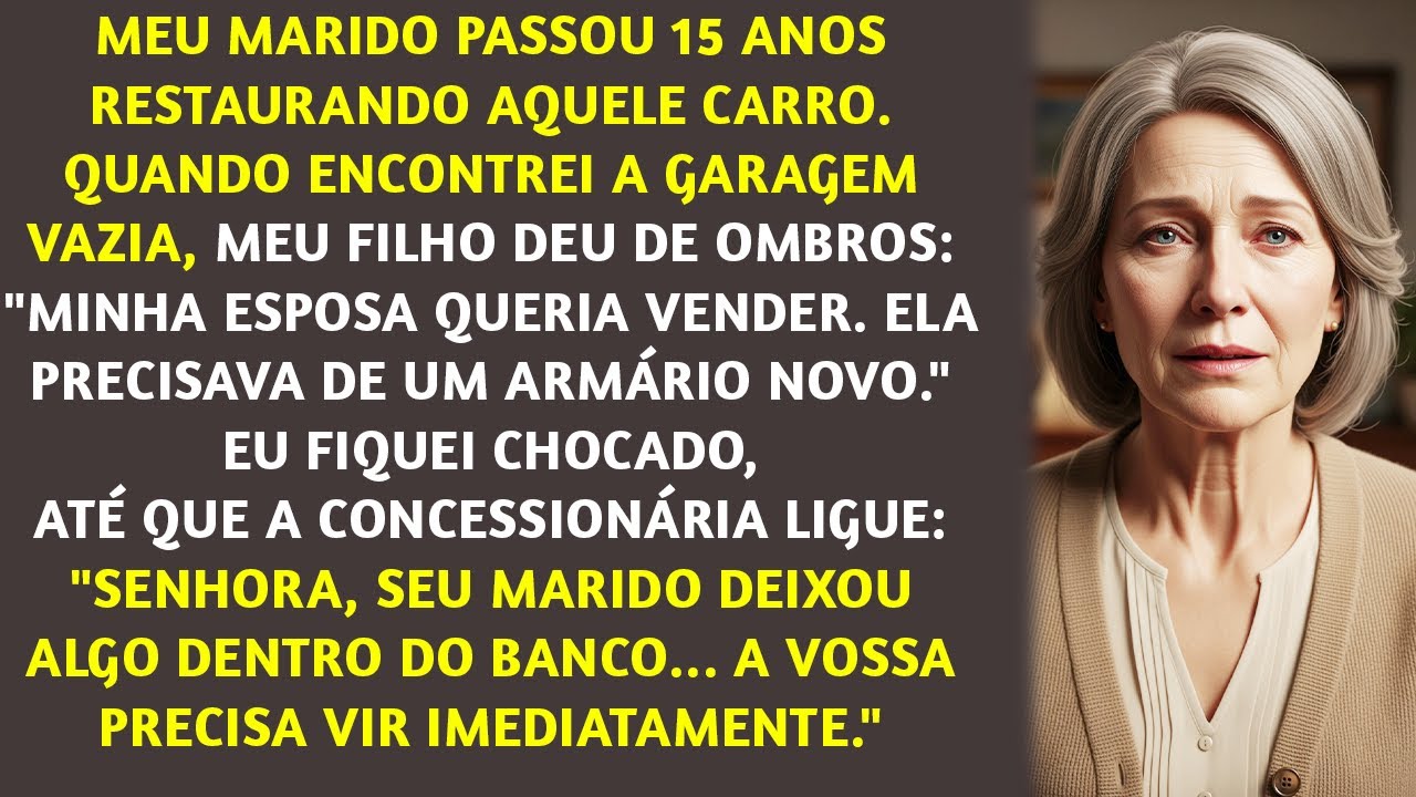 “Meu marido faleceu… e meu filho vendeu o carro dele para comprar um armário!”