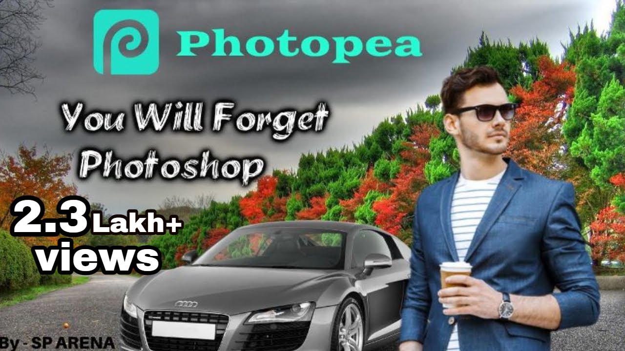 Photopea Best Free Photo editor| Background change|manipulation|youtube banner