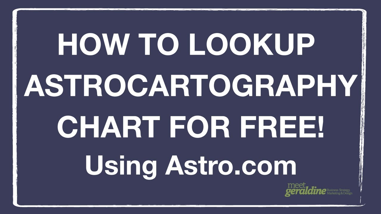 How To Look Up Astrocartography Chart For Free | Where Should You Travel or Move | Tutorial