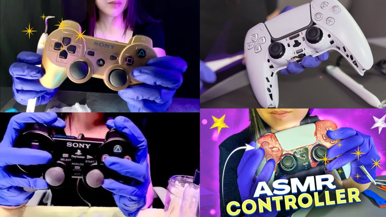 2+ Hours of Relaxing PlayStation Controller Cleaning ASMR (PS5, PS2) | Cozy Deep Cleans & Sounds