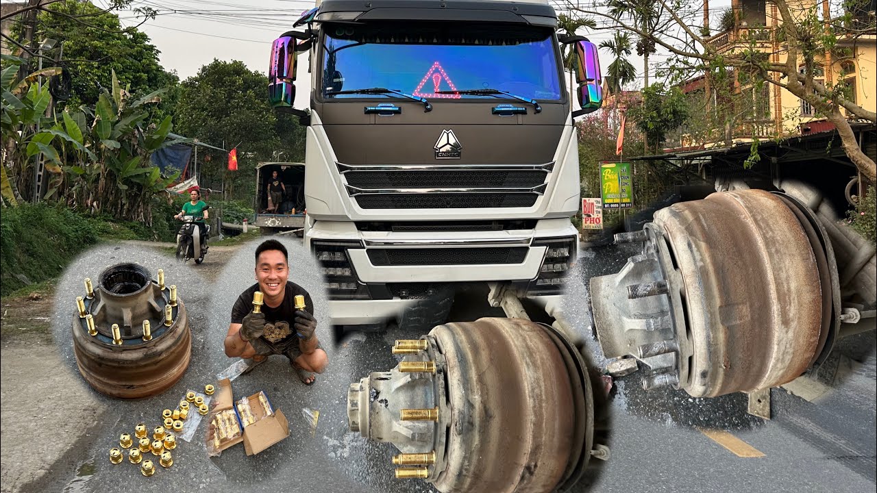 Emergency rescue situation: Replacing bolts to secure the highway - Giang's daily work.