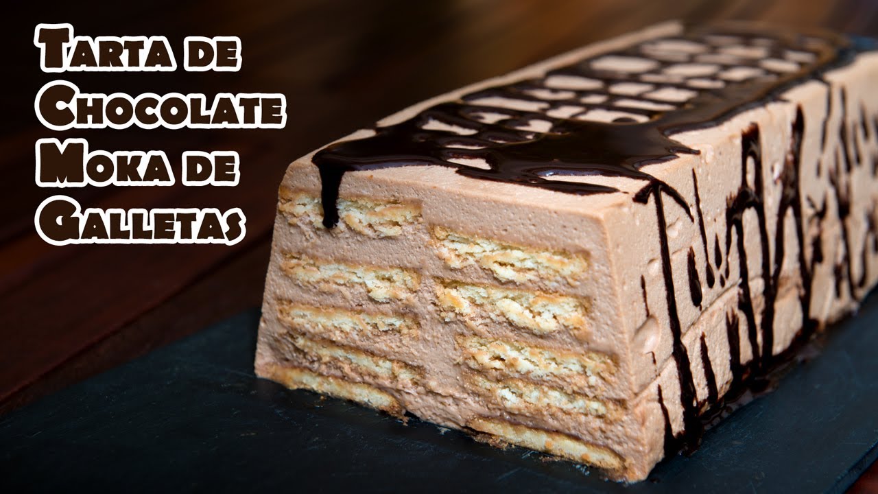 Tarta de Chocolate Moka de Galletas Sin Horno y Sin Huevos