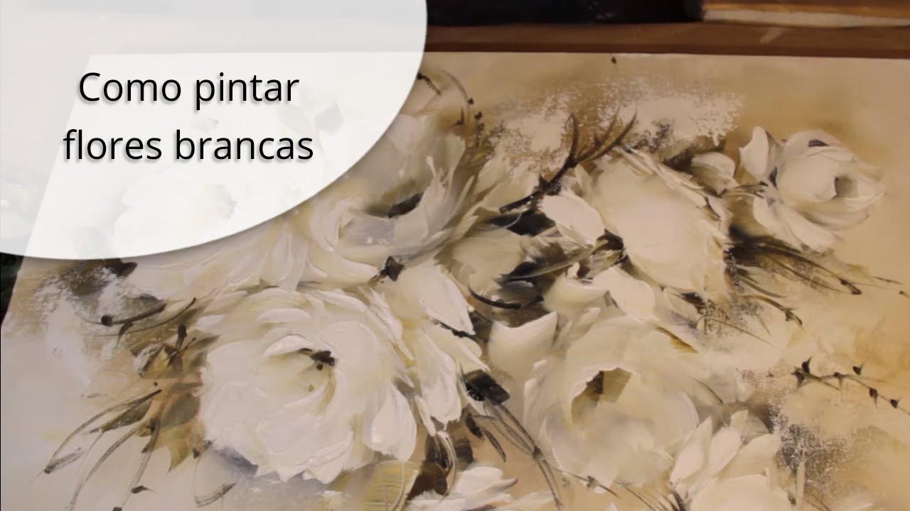 Como pintar flores brancas
