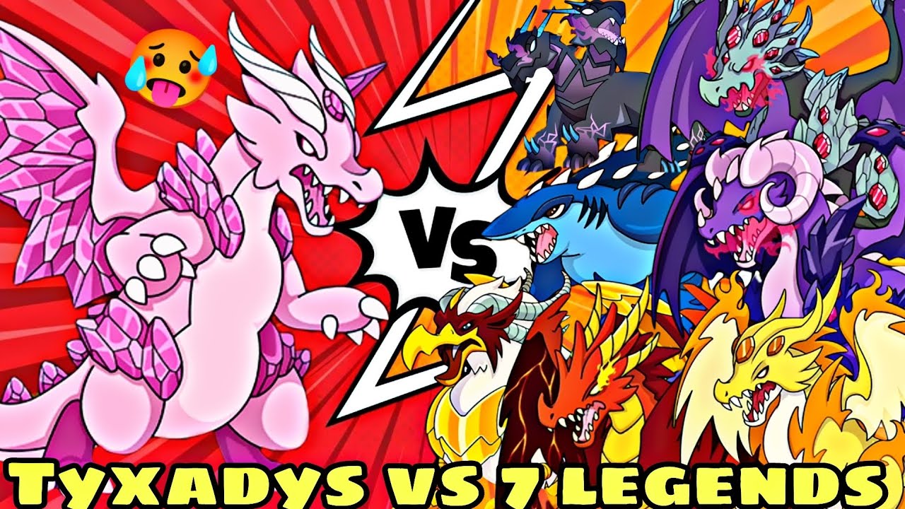 Tyxadys vs 7 legends in dynamons world God dynamon vs 7 legendary dynamons battle in dynamons world🌍